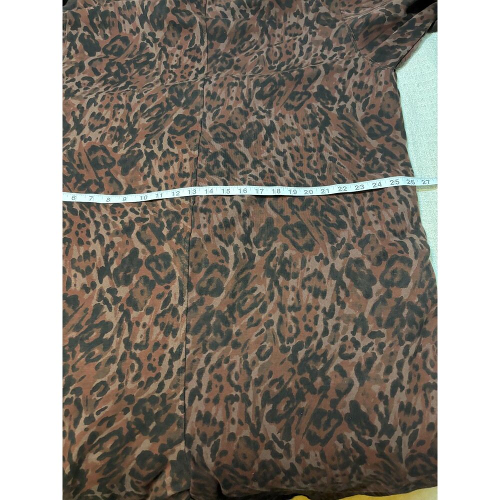 Savage X Fenty Leopard Print Hooded One Piece Jumpsuit 3X Brown Lounge Romper - Picture 11 of 12